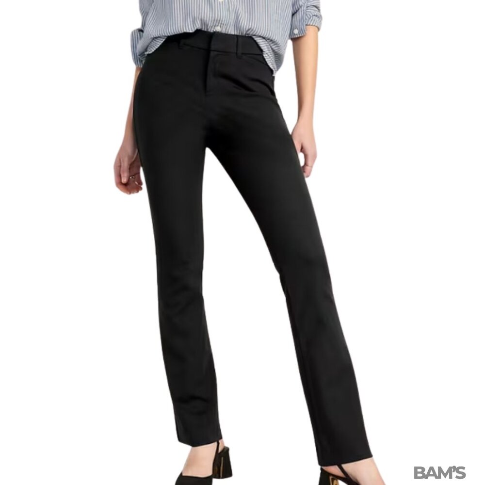 Old Navy Black Boot-Cut Dress Pants